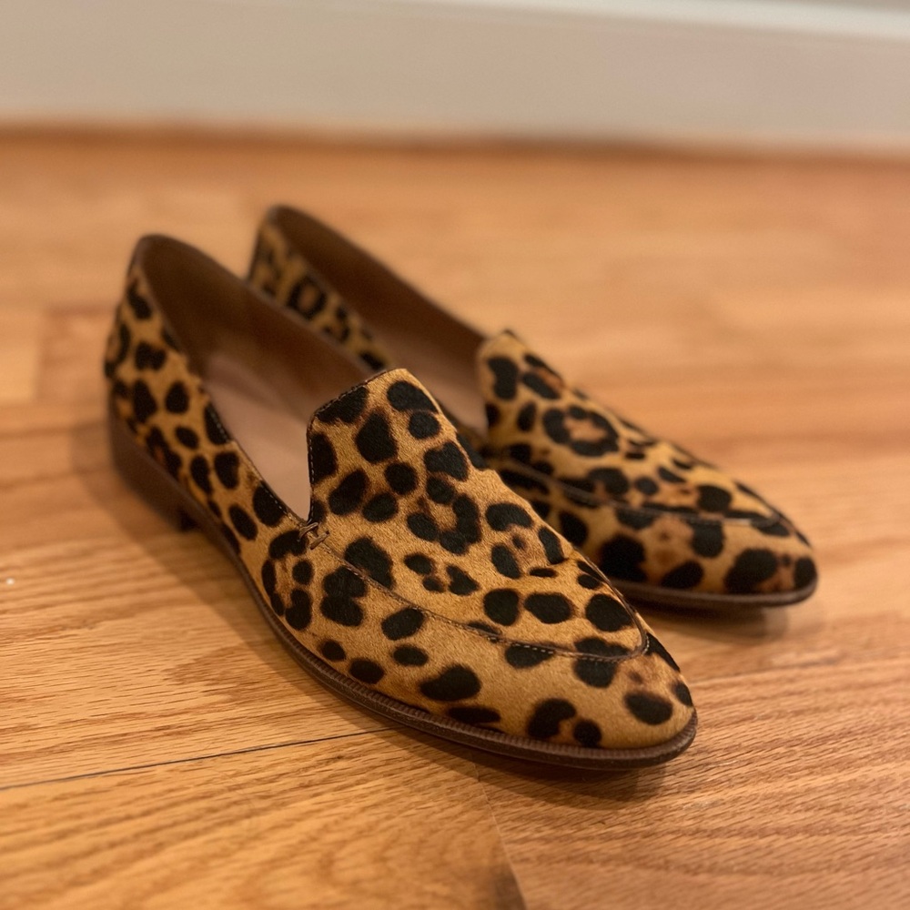 Madewell Calf Hair Leopard Print Flats